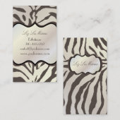 PixDezinesのさしさのあるゼブラ柄 名刺 (正面/裏面)