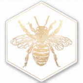 PixDezinesのまわりに+ハニカム、フェイク金ゴールド シール (正面)