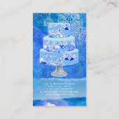 PixDezinesのウェディングケーキ/水彩効果 名刺 (裏面)