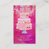 PixDezinesのウェディングケーキ/水彩効果 名刺 (裏面)