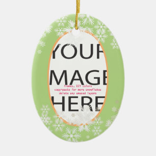 PixDezinesのカスタムな写真Frame/DIY色 セラミックオーナメント