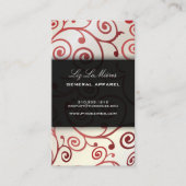 PixDezinesのカップケーキが渦巻き+ルビーの赤 名刺 (正面)