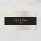 PixDezinesのカップケーキの渦巻き + 真珠のような白 名刺 (裏面)