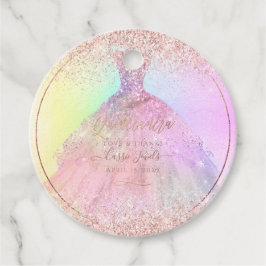 PixDezinesのキンチャネラ グリッター コットンキャンディ ドレス フェイバータグ