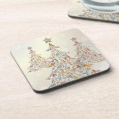 PixDezinesのクリスマスツリー+雪の結晶 コースター (左側)