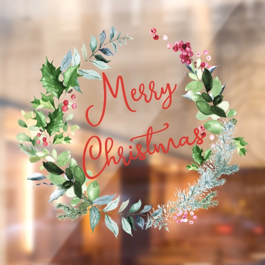 PixDezinesのクリスマスリース窓用ステッカー ウィンドウサイン (シート2)