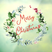 PixDezinesのクリスマスリース窓用ステッカー ウィンドウサイン (シート3)