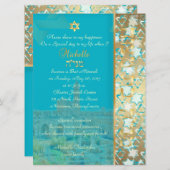 PixDezinesのグランジ星で、david/diyバックグラウンド 招待状 (正面/裏面)