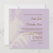 PixDezinesのココナッツの葉のシルエット 招待状 (裏面)