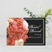 PixDezinesのコーラル ピオン/ハイドレンジア/ブライダル ブランシュ 招待状 (スタンド正面)