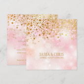 PixDezinesのゴールドの輝き/冬のソワレ 招待状 (正面/裏面)