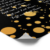 PixDezinesのゴールドの輝き/小さな金色の点/座席表 ポスター (角)