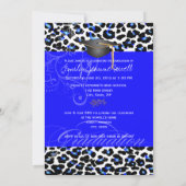 PixDezinesのサイケデリックなチーター 2013年卒業 招待状 (裏面)