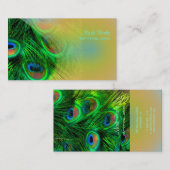 PixDezinesのサイケデリックなピーコック、あなた好みにカスタマイズ! 名刺 (正面/裏面)