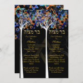 PixDezinesのサイケデリックな生命の木/祝祭 招待状 (正面/裏面)