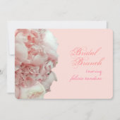 PixDezinesのサンゴ色の芍薬/ハイドランジア/ DIYイベント 招待状 (正面)