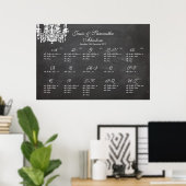 PixDezinesのシャルボード+シャンデリア/シーティンググラフ ポスター (ホームオフィス)