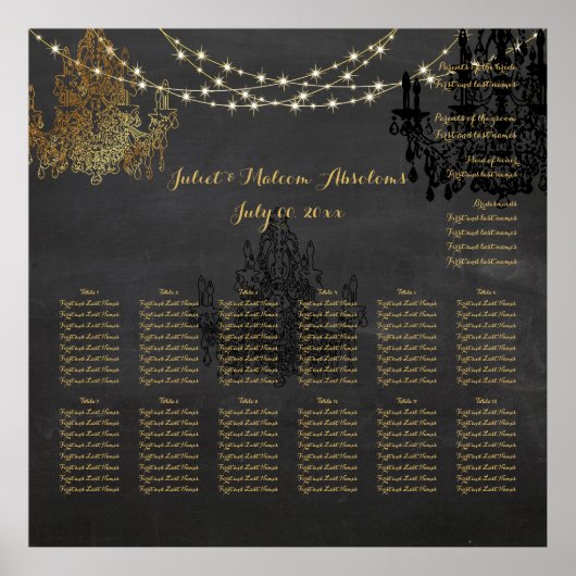 PixDezinesのシャルボード/チャードリア/シーティングチャート ポスター (正面)