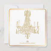 PixDezinesのシャンデリア/ブライダルシャワー/DIY背景 招待状 (裏面)