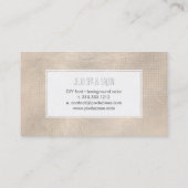 PixDezinesのシャンパン格子/偽の銀 名刺 (裏面)