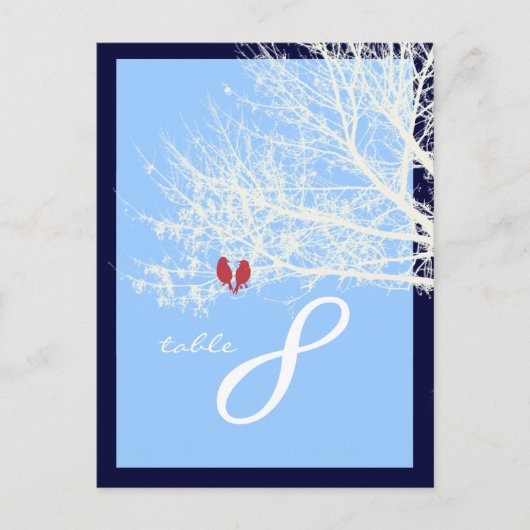 PixDezinesのスノーバード テーブルカード (正面)