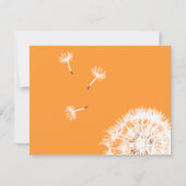 PixDezinesのタンポポ, DIY背景色 招待状 (裏面)