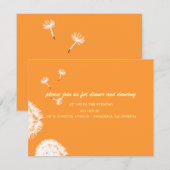 PixDezinesのタンポポ, DIY背景色 招待状 (正面/裏面)