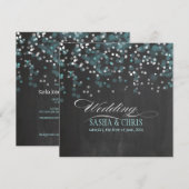 PixDezinesのチョークボード冬のソワレ/DIYイベント 招待状 (正面/裏面)