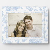 PixDezinesのトイール/バラ/青/暗の背景色 フォトプラーク (正面)