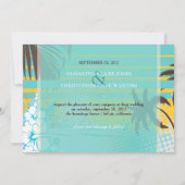 PixDezinesのトロピカルなグレンジ/ビーチをテーマにしたDIYカラー 招待状 (裏面)