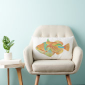 PixDezinesのナクヌク、ハワイアンな魚/DIY背景 ランバークッション (椅子)