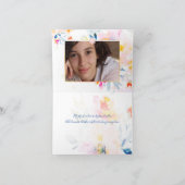 PixDezinesのバット・ミッツヴァのお礼/水彩 サンキューカード (内部)