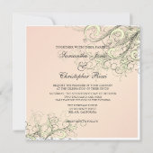 PixDezinesのバニラ スワール/手作り カップケーキ ピンク 招待状 (裏面)