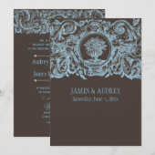 PixDezinesのバロック装飾 招待状 (正面/裏面)