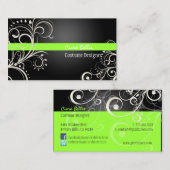 PixDezinesのパスタイリッシュール渦 名刺 (正面/裏面)