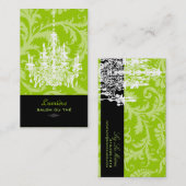 PixDezinesのパボ+ホワイトのシャンデリア / DIYの背景 名刺 (正面/裏面)