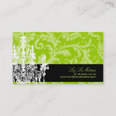 PixDezinesのパボ+ホワイトのシャンデリア / DIYの背景 名刺 (裏面)