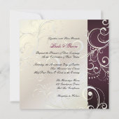 PixDezinesのパーリーな渦巻き 招待状 (裏面)