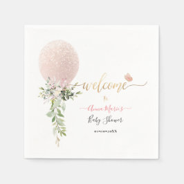 PixDezinesのピンクのグリッター風船 お祝い事全般歓迎 スタンダードカクテルナプキン