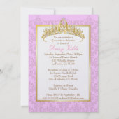 PixDezinesのピンクのロッシーダマスク / DIY背景色 招待状 (裏面)