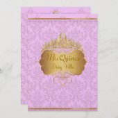 PixDezinesのピンクのロッシーダマスク / DIY背景色 招待状 (正面/裏面)