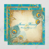 PixDezinesのピーコックの羽/アクア/ターコイズ (正面/裏面)