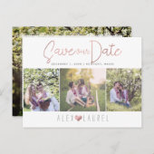 PixDezinesのフェイクバラ救金ゴールドの日付 案内ポストカード (正面/裏面)