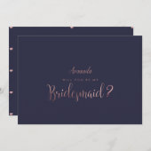 PixDezinesのフェイクバラ金ゴールドが表示される…Bridesmaid 招待状 (正面/裏面)