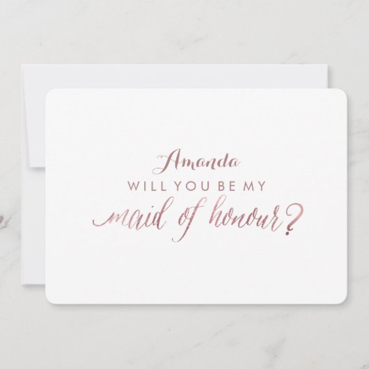 PixDezinesのフェイクバラ金ゴールドは私のメイド… 招待状 (正面)