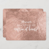 PixDezinesのフェイクバラ金ゴールドはMatron 招待状 (正面/裏面)