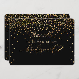 PixDezinesのフェイク金ゴールドが表示される…Bridesmaid 招待状