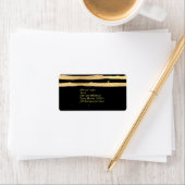 PixDezinesのフェイク金ゴールドフォイルストライプ ラベル (インサイチュ)