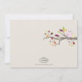 PixDezinesのフクロウ写真テンプレート 誕生日のお知らせ 案内状 (裏面)