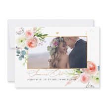 PixDezinesのフラッシュピンクの芍薬 Save The Date